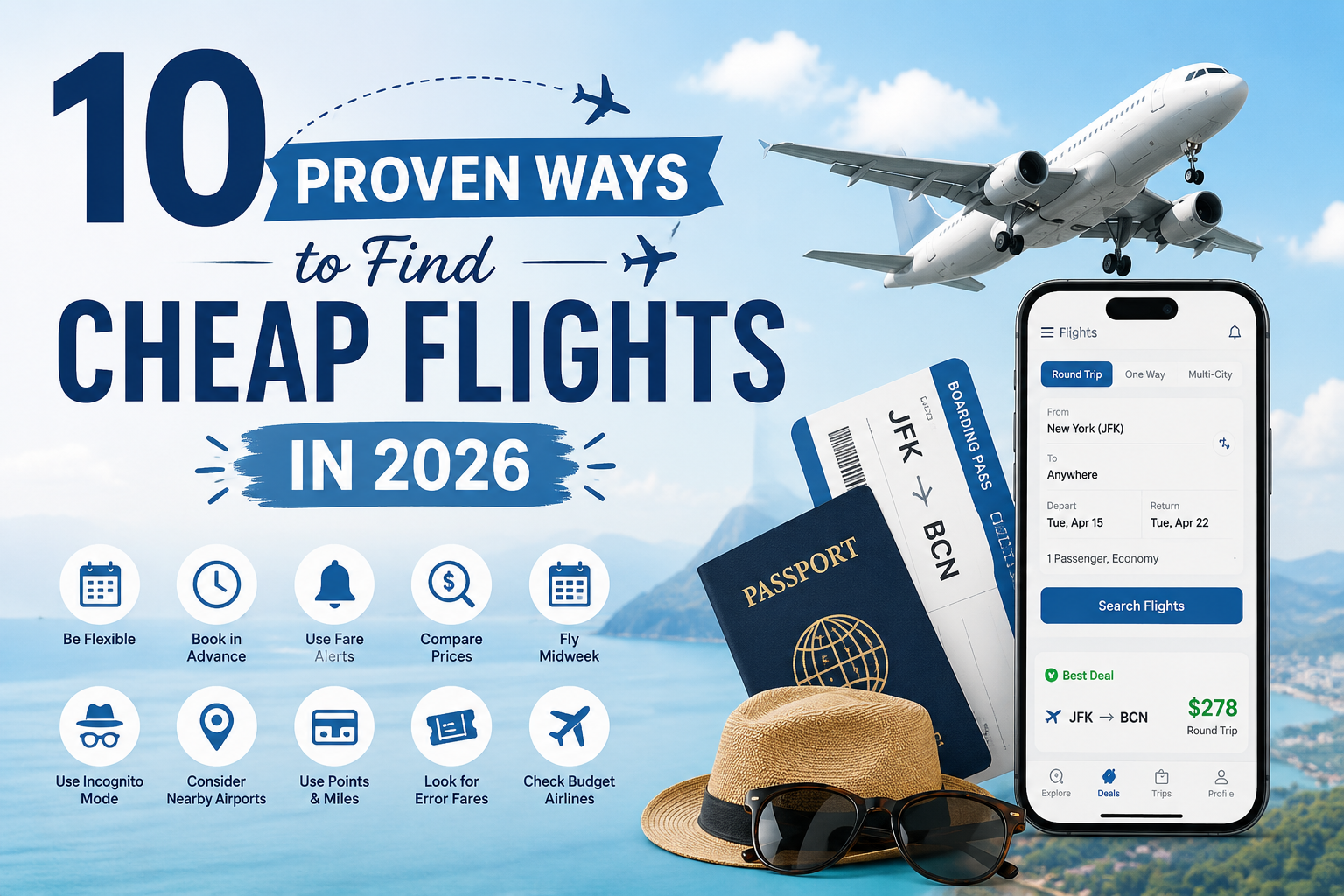 10 Proven Ways to Find Cheap Flights in 2026